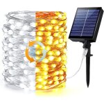 Guirlande lumineuse solaire ext�rieure, brizlabs 20m 200 led guirlande guinguette exterieur 3 fois plus ...