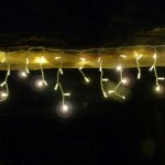 Guirlande pro stalactite 10m blanc chaud fixe 360 leds 230v