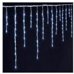 Guirlande rideau effet stalactite 600 led - 10 mtres - blanc froid - livraison gratuite