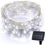 Guirlande ruban lumineuse solaire, 20 leds 72ft / 22m de cuivre ext�rieur tube rope guirlande lumineuse ...