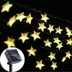 Guirlande solaire �toil�e pour d�coration ext�rieure - lumi�res f�es pour jardin, terrasse et f�tes