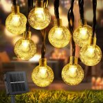 Guirlande solaire exterieur, 12m 100leds guirlande lumineuse exterieure, 8 modes ip65 �tanche guirlande ...