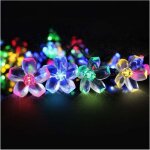 Guirlande solaire ext�rieure, mr. twinklelight 6. 5m 50 led guirlande lumineuse fleur avec 2 modes d'�clairage ...