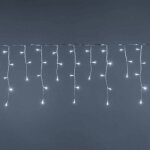 Guirlande stalactite 6m h40cm 200 led blanc froid effet chute de neige 230v cble blanc ip67 lotti