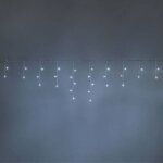 Guirlande stalactite lumineuse 4m h50cm 60 led blanc froid anime cble blanc extensible 31v ip44 smart ...