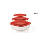 Guzzini - ensemble de 3 conteneurs rouges de différentes tailles. Guzzini - ensemble de 3 conteneurs rouges de différentes tailles.