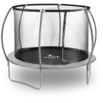Gymrex - trampoline de jardin - ø 305 x 180 cm - 100 kg - réseau - noir / gris Gymrex - trampoline de jardin - ø 305 x 180 cm - 100 kg - réseau - noir / gris