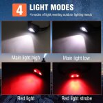 H09 lampe frontale led rouge torche frontale 4 modes d'clairage etanche et lger pour enfants adultes ...