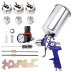 H827 professionnel pistolet  peinture  alimentation par gravit avec 3 buses 1, 4 1, 7 2, 0 mm, pistolet ...