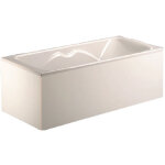 Habillage stratifi� blanc pour baignoire 1m50.