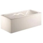 Habillage stratifi blanc pour baignoire 1m50.