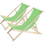 Lot de 2 transats en bois chilienne - 107 x 56. 5 x 81 cm - vert Lot de 2 transats en bois chilienne - 107 x 56. 5 x 81 cm - vert