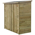 Abri jardin bois adossable lipki - 1. 79 x 0. 90 x 1. 78 / 1. 87 m