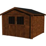 Décor et jardin - abri jardin bois 'valodeal' - 8. 88 m² - 2. 98 x 2. 98 x 2. 39 m - 34 mm - traité marron ... Décor et jardin - abri jardin bois 'valodeal' - 8. 88 m² - 2. 98 x 2. 98 x 2. 39 m - 34 mm - traité marron ...