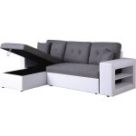 Habitat et jardin - canap d'angle convertible / rversible 'axel' - 3 places - blanc / gris