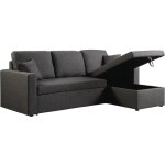 Habitat et jardin - canap d'angle convertible / rversible avec coffre 'alain' - 3 places - gris