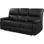 Habitat et jardin - canap relax 'lincoln' - 197 x 89 x 103 cm - 3 places - noir