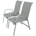 Habitat et jardin - fauteuil jardin alu / textilène 'porto' - phoenix - gris clair - lot de 2 Habitat et jardin - fauteuil jardin alu / textilène 'porto' - phoenix - gris clair - lot de 2