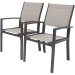 Habitat et jardin - fauteuil jardin alu / textilène 'tropic' - phoenix - taupe - lot de 2 Habitat et jardin - fauteuil jardin alu / textilène 'tropic' - phoenix - taupe - lot de 2