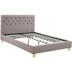 Habitat et jardin - lit double 'emmy' - 140 x 190 cm - taupe Habitat et jardin - lit double 'emmy' - 140 x 190 cm - taupe