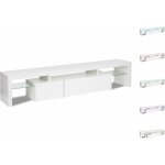 Habitat et jardin - meuble tv led laqu 'tina' - 187. 5 x 34 x 38 cm - blanc