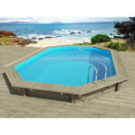 Habitat et jardin - piscine bois 'florida 130' - 6. 57 x 4. 57 x 1. 31 m