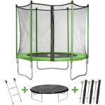 Habitat et jardin - trampoline 'yoopi' - ø 3. 05 m - avec filet + échelle + couverture + kit d'ancrage ... Habitat et jardin - trampoline 'yoopi' - ø 3. 05 m - avec filet + échelle + couverture + kit d'ancrage ...