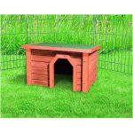 Habitat pour petits animaux trixie natura - pin verni - extrieur - lapin - adulte - rongeur