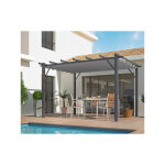 Foresta - habrita pergola en aluminium gris anthracite 100x100 mm ép. 1, 2 mm toiture gris 140 gr / m2 ... Foresta - habrita pergola en aluminium gris anthracite 100x100 mm ép. 1, 2 mm toiture gris 140 gr / m2 ...