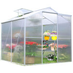 Habrita ? serre de jardin polycarbonate 4mm sr1912 ? structure aluminium r�sistante ? surface 2, 39m� ...