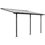 Habrita toit terrasse aluminium gris anthracite - 15, 38 m² - panneaux polycarbonate anti - uv 6 mm - ... Habrita toit terrasse aluminium gris anthracite - 15, 38 m² - panneaux polycarbonate anti - uv 6 mm - ...
