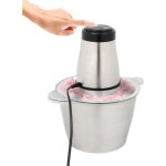Hachoir de cuisine �lectrique avec bol en acier inoxydable de 3 l, 4 couteaux en acier inoxydable, hachoir ...