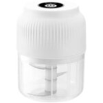 Hachoir �lectrique sans fil 250ml, mini robot de cuisine puissant, rechargeable usb, lame en acier inoxydable, ...