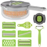 Zoternen - hachoir à légumes professionnel 10 en 1 - hachoir à oignons - mandoline de cuisine - trancheuse ... Zoternen - hachoir à légumes professionnel 10 en 1 - hachoir à oignons - mandoline de cuisine - trancheuse ...