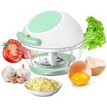 Hachoir manuel, mini hachoir � ail 180 ml, hachoir � oignons, hachoir � l�gumes manuel, hachoir portable, ...