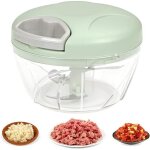 Hachoir manuel, hachoir � oignon, coupe oignon, lames en acier inoxydable, facile � nettoyer hachoir ...