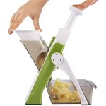 Hachoir de s�curit� r�glable pour la cuisine, mandoline slicer 5 en 1, hachoir de l�gumes r�glable pour ...
