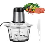 Hachoir � viande �lectrique de 2 litres, m�langeur � 2 vitesses, �quip� de 4 lames d�tachables, adapt� ...