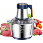 Hachoir � viande �lectrique 5l - robot culinaire multifonction, mixeur 500w avec 6 lames acier inoxydable, ...