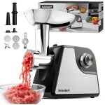Hachoir  viande lectrique - juissiart - 3200w max - 2. 8kg / mini - mode 2 vitesses - 9 accessoires ...