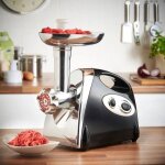 Hachoir � viande �lectrique multifonctionnel 2800w en acier inoxydable, robot culinaire, poussoir � saucisses ...