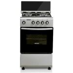 Haeger - gc - ss5. 006d cuisini�re � gaz autoportante table de cuisson de gaz gris, acier inoxydable