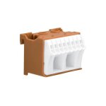 Bornier phase sans vis 8x4mm2 + 2x25mm2 hager kn10p