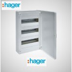 Hager - coffret lectrique apparent 36 modules 3 ranges - porte blanche et borniers vs312pd