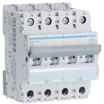 Hager - disjoncteur t�trapolaire 10ka courbe c 40a 4 modules nfn440