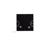 Enjoliveur bouton - poussoir volet roulant hager gallery noir Enjoliveur bouton - poussoir volet roulant hager gallery noir