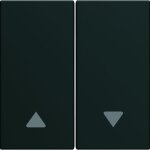 Enjoliveur interrupteur volet roulant hager gallery noir