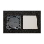 Support de fixation 1 poste 2 modules pour �metteur radio mural s�rie gallery hager