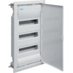 Hager - tableau �lectrique encastr� cloison creuse 36 modules 3 rang�es - porte m�tallique blanche vh36nc ...