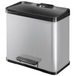 Hailo 0630 - 220 ?ko duo plus l poubelle  pdale 17 + 9l acier inoxydable / argent